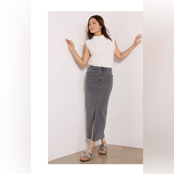 KUT FROM THE KLOTH Midi Denim Skirt size 8 - Picture 1 of 8